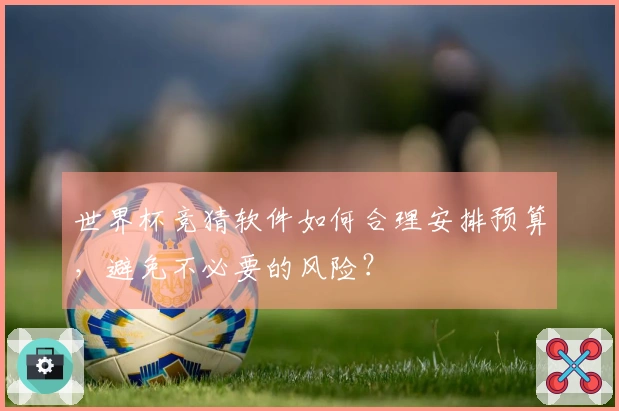 世界杯竞猜软件如何合理安排预算，避免不必要的风险？